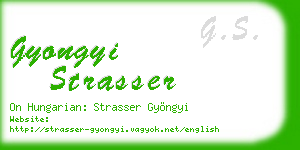 gyongyi strasser business card